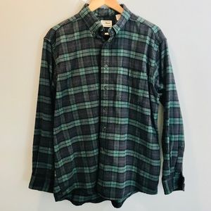 LL BEAN Men’s Plaid Flannel Shirt